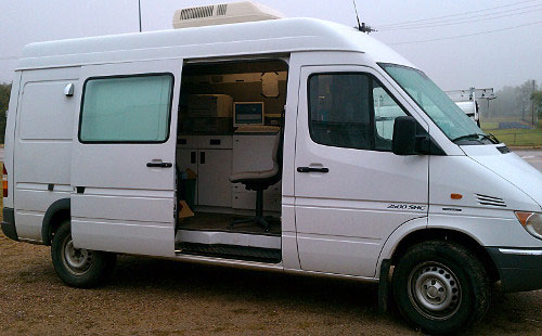 Mobile testing sprinter van